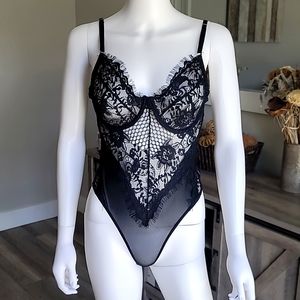 NWT Black Lace Bodysuit